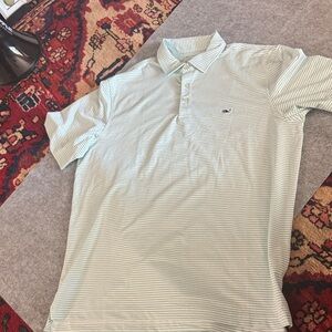 Vineyard Vines Men's Mint Striped Polo